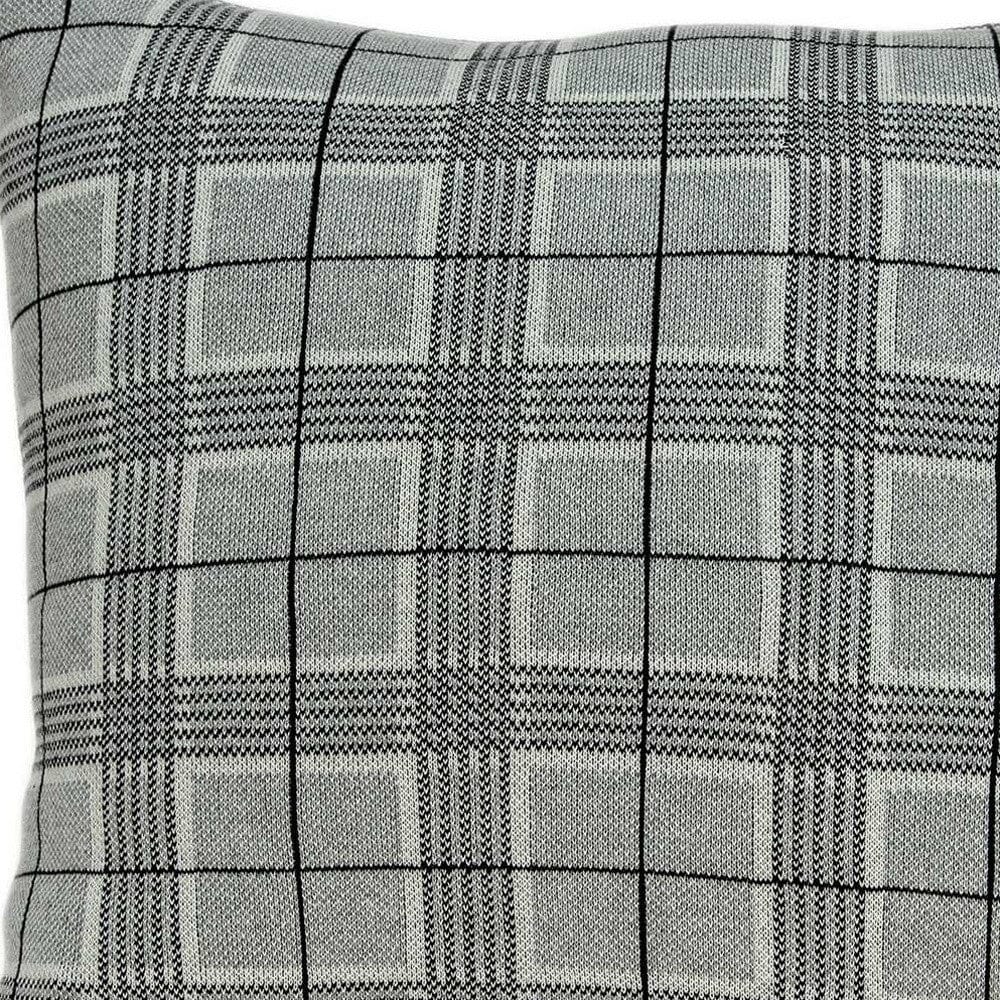 20" X 7" X 20" Transitional Gray Accent Pillow Cover With Poly Insert - Homeroots - Flyclothing LLC