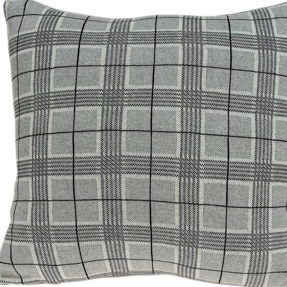 20" X 7" X 20" Transitional Gray Accent Pillow Cover With Poly Insert - Homeroots - Flyclothing LLC