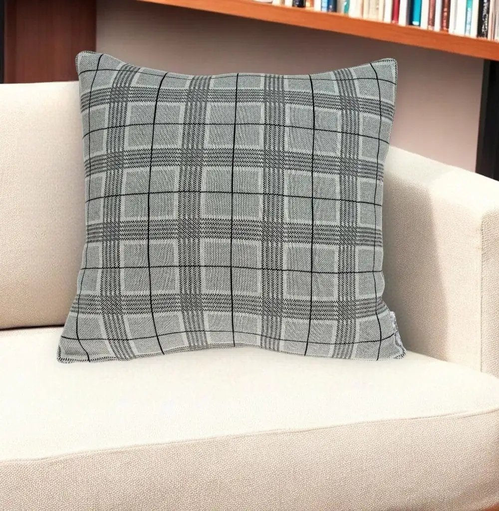 20" X 7" X 20" Transitional Gray Accent Pillow Cover With Poly Insert - Homeroots - Flyclothing LLC