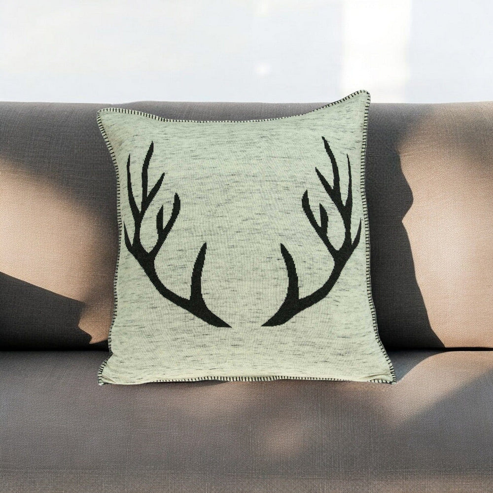 20" X 7" X 20" Lodge Grey & Black Pillow Cover With Poly Insert - Homeroots - Flyclothing LLC