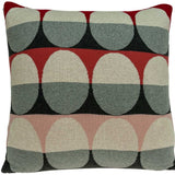 20" X 7" X 20" Transitional Gray And Red Pillow Cover With Poly Insert - Homeroots - Flyclothing LLC