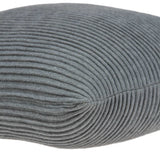 20" X 7" X 20" Elegant Transitional Gray Pillow Cover With Poly Insert - Homeroots - Flyclothing LLC