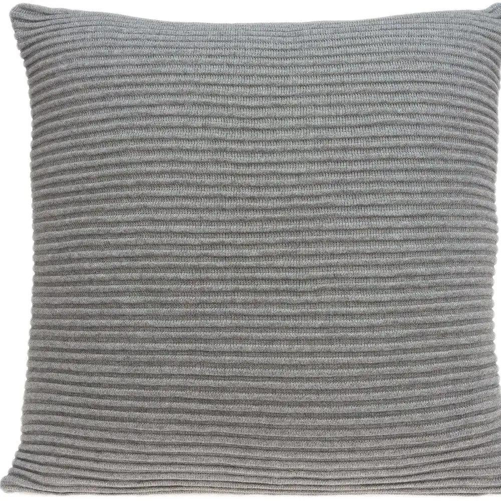 20" X 7" X 20" Elegant Transitional Gray Pillow Cover With Poly Insert - Homeroots - Flyclothing LLC