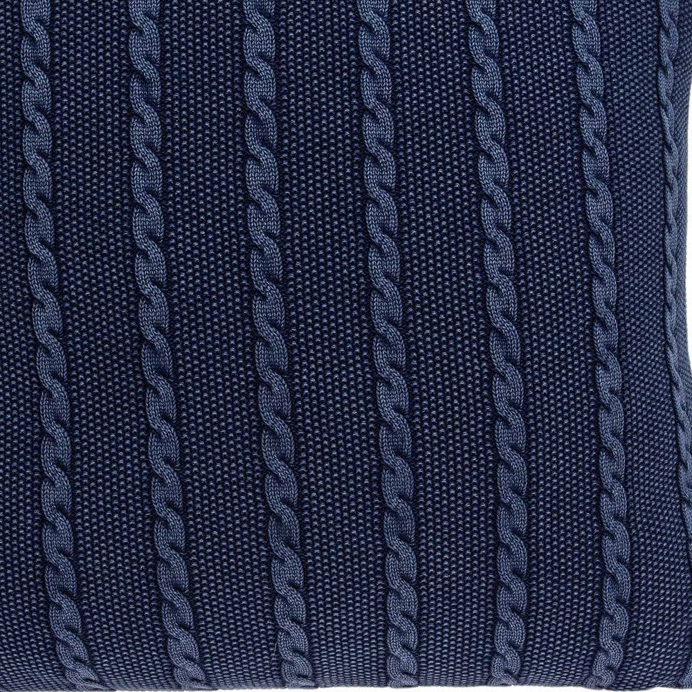 18" X 5" X 18" Transitional Blue Pillow Cover With Poly Insert - Homeroots - Flyclothing LLC