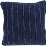18" X 5" X 18" Transitional Blue Pillow Cover With Poly Insert - Homeroots - Flyclothing LLC