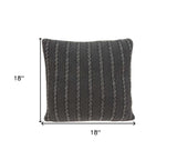 Charcoal Pillow Cover With Insert - Homeroots - Flyclothing LLC