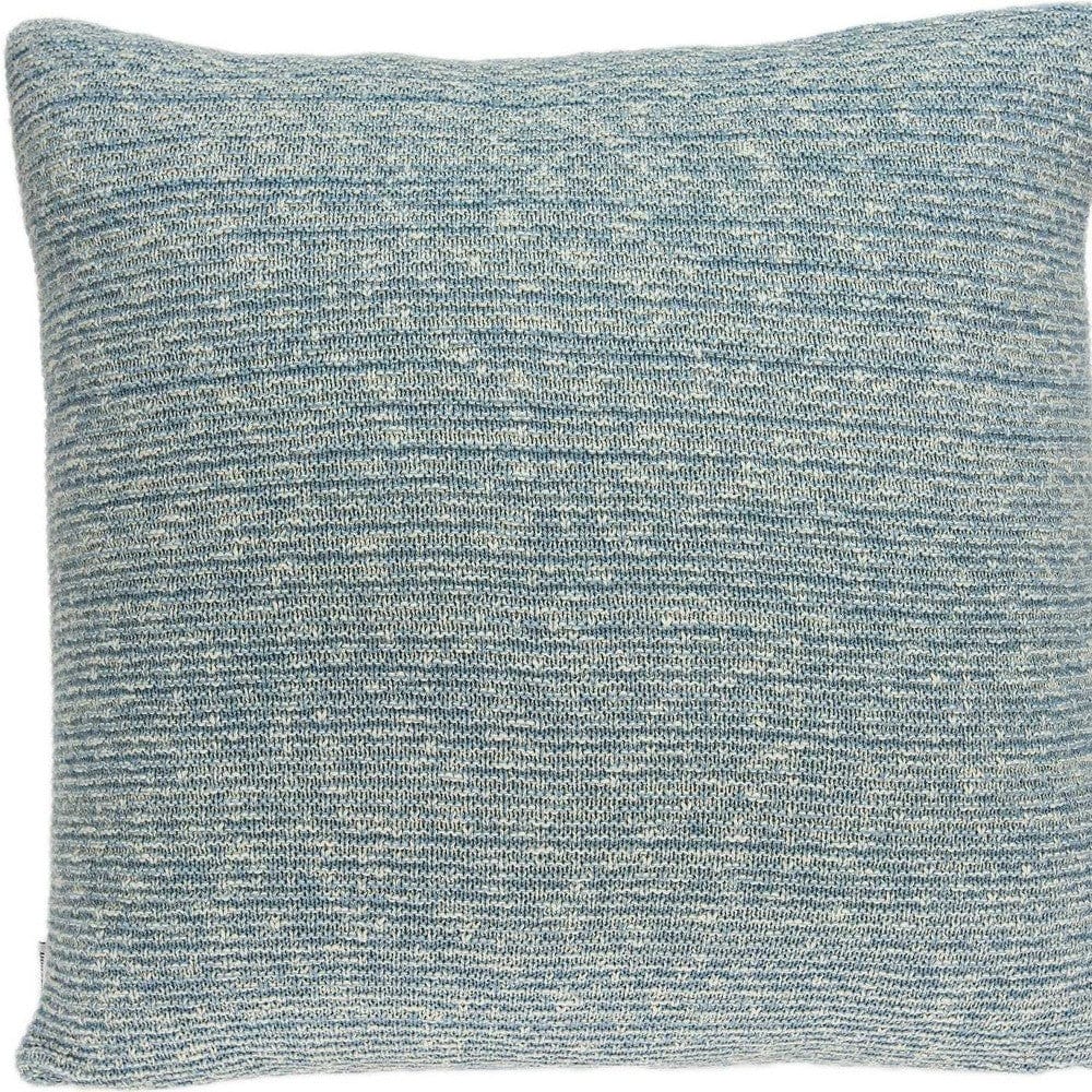 20" Aqua Teal Woven Cotton Blend Throw Pillow - Homeroots - Flyclothing LLC