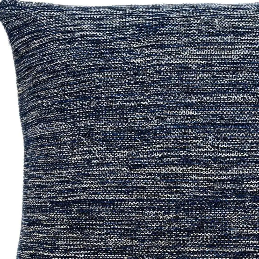 20" Blue Woven Cotton Blend Throw Pillow - Homeroots - Flyclothing LLC