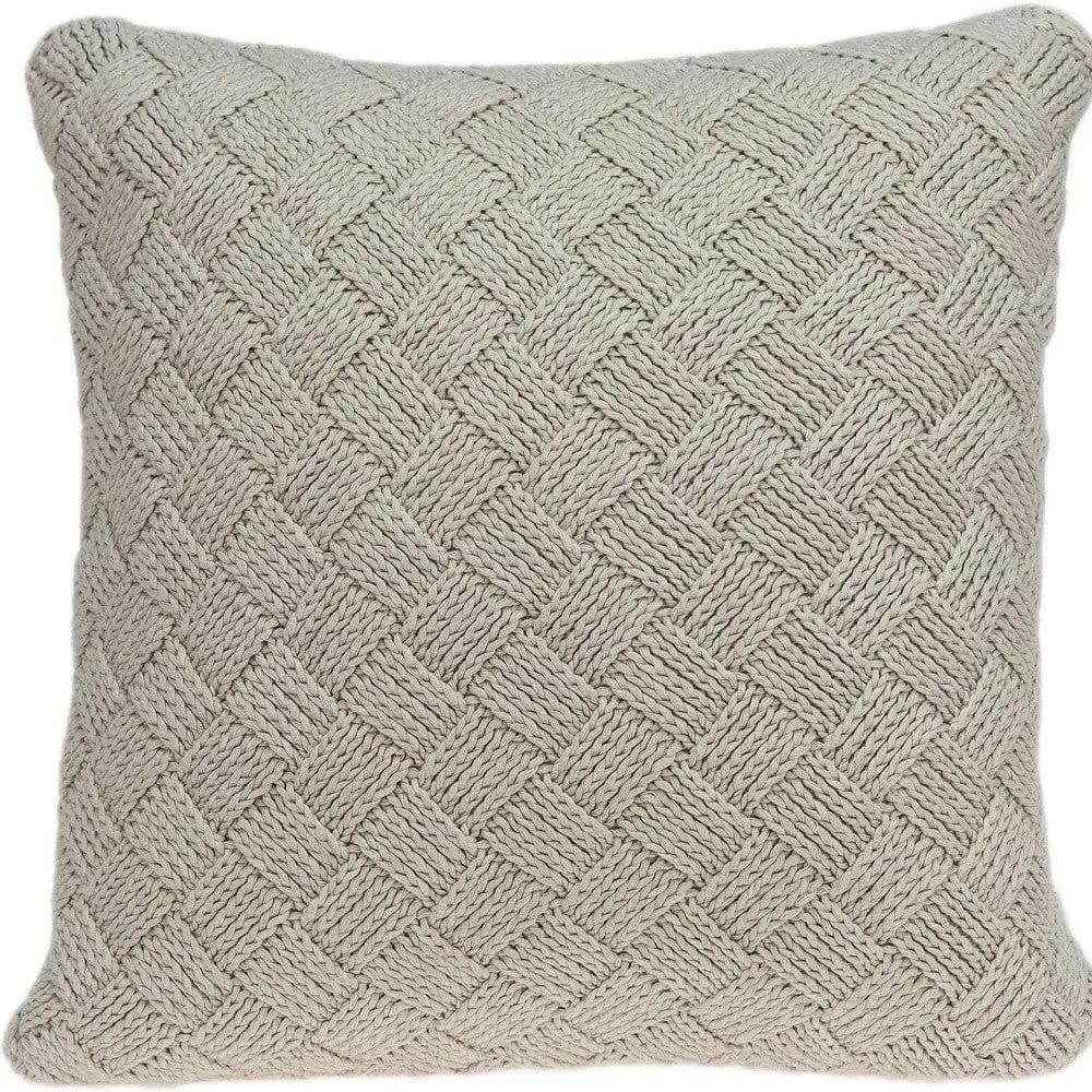 20" X 7" X 20" Charming Transitional Beige Accent Pillow Cover With Poly Insert - Homeroots - Flyclothing LLC