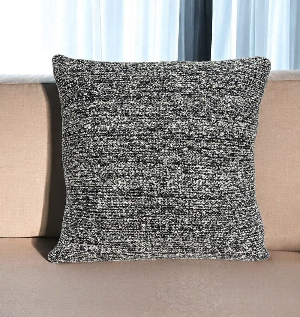 20" Charcoal Woven Cotton Blend Throw Pillow - Homeroots - Flyclothing LLC