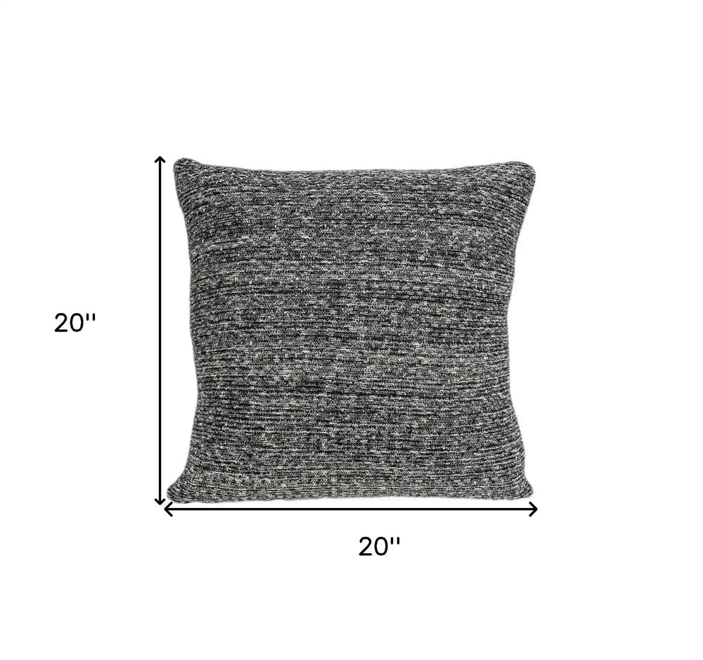 20" Charcoal Woven Cotton Blend Throw Pillow - Homeroots - Flyclothing LLC