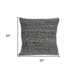 20" Charcoal Woven Cotton Blend Throw Pillow - Homeroots - Flyclothing LLC