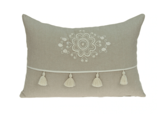 20" X 6" X 14" Transitional Beige Pillow Cover With Poly Insert - Homeroots - Flyclothing LLC