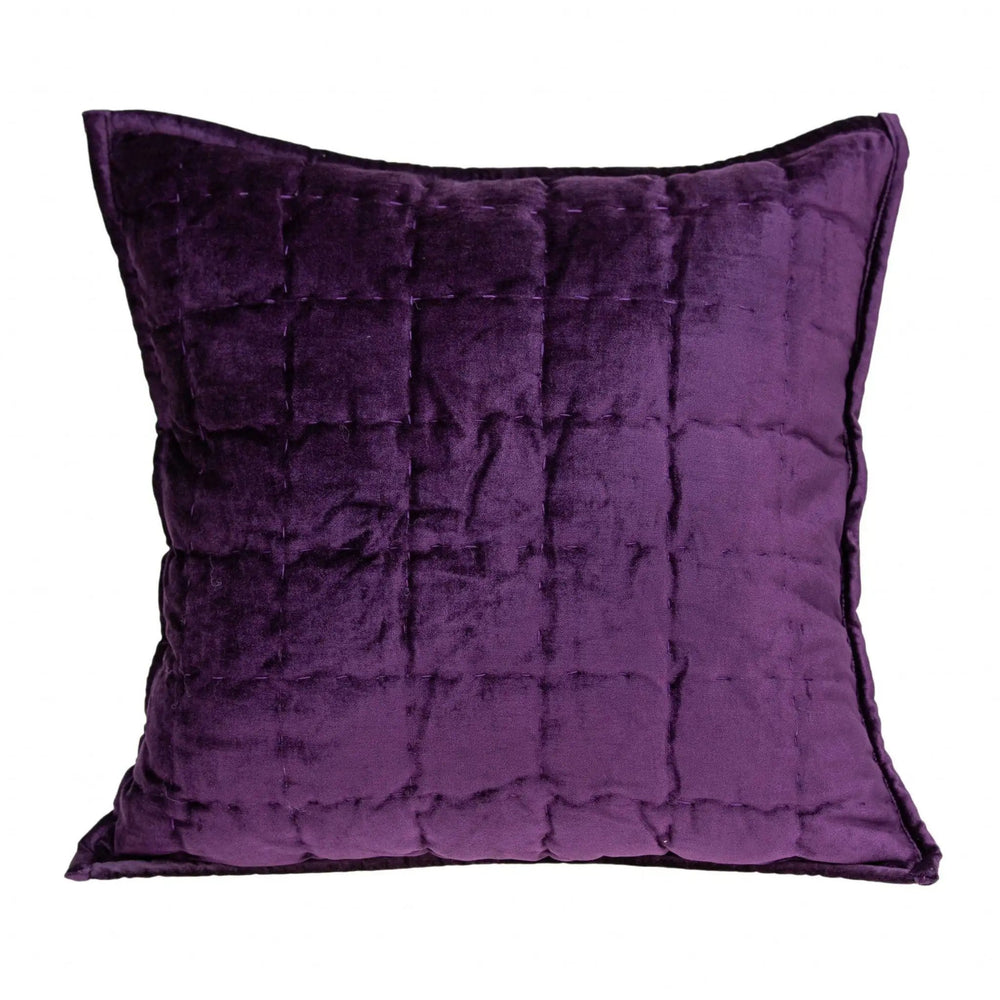 20" X 20" Purple Cotton Blend Zippered Pillow - Homeroots - Flyclothing LLC