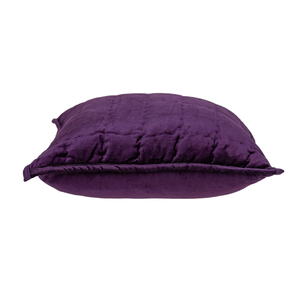20" X 20" Purple Cotton Blend Zippered Pillow - Homeroots - Flyclothing LLC
