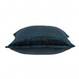 20" X 7" X 20" Transitional Dark Blue Quilted Pillow Cover With Poly Insert - Homeroots - Flyclothing LLC