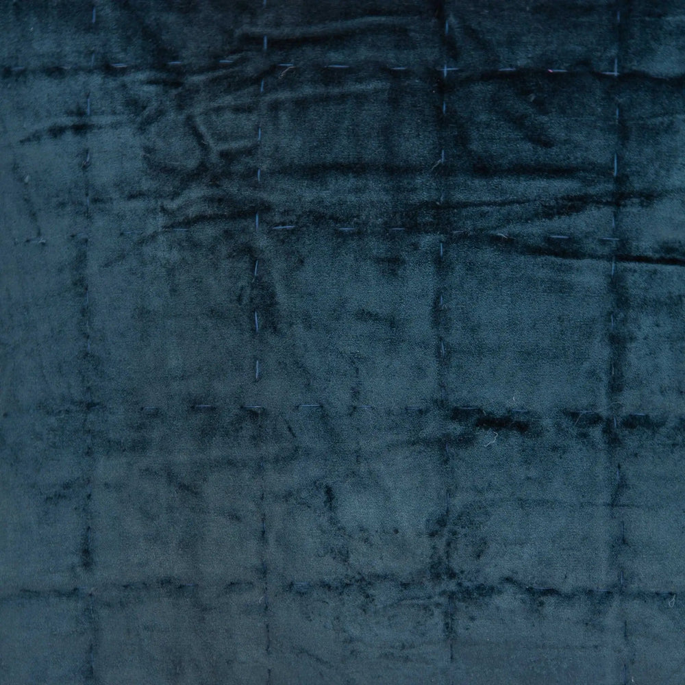 20" X 7" X 20" Transitional Dark Blue Quilted Pillow Cover With Poly Insert - Homeroots - Flyclothing LLC