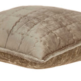 20" X 7" X 20" Transitional Taupe Solid Quilted Pillow Cover With Poly Insert - Homeroots - Flyclothing LLC