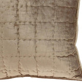 20" X 7" X 20" Transitional Taupe Solid Quilted Pillow Cover With Poly Insert - Homeroots - Flyclothing LLC