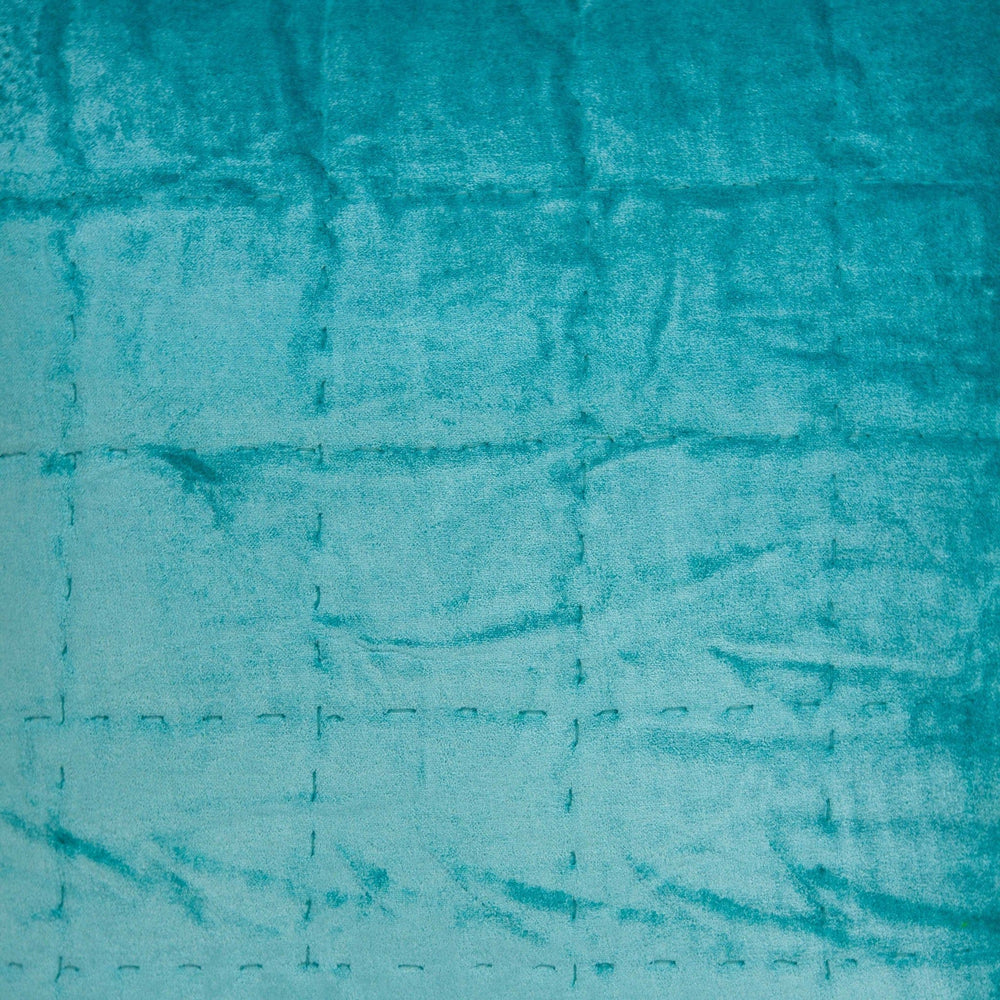 20" X 7" X 20" Transitional Aqua Solid Quilted Pillow Cover With Poly Insert - Homeroots - Flyclothing LLC