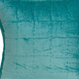20" X 7" X 20" Transitional Aqua Solid Quilted Pillow Cover With Poly Insert - Homeroots - Flyclothing LLC