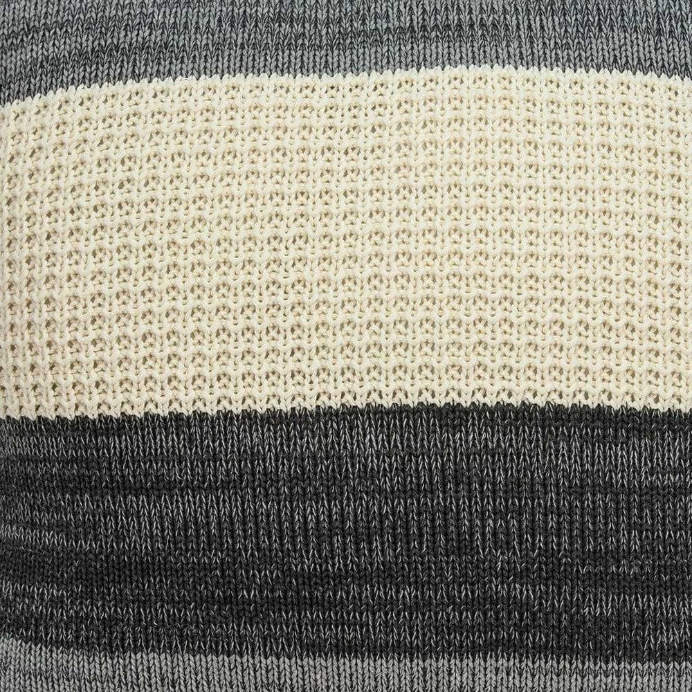 20" X 7" X 20" Transitional Cream And Gray Pillow Cover With Poly Insert - Homeroots - Flyclothing LLC