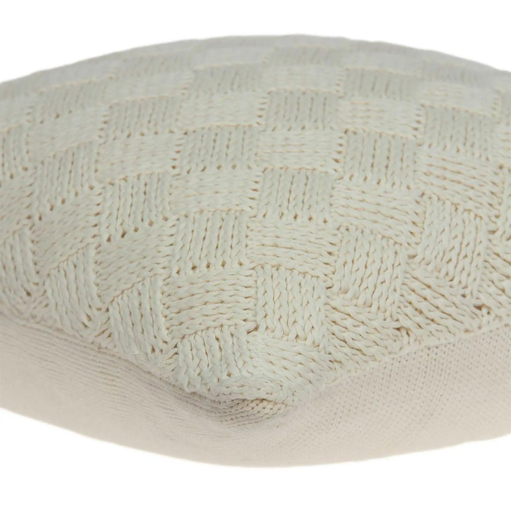 20" X 7" X 20" Transitional Beige Pillow Cover With Poly Insert - Homeroots - Flyclothing LLC