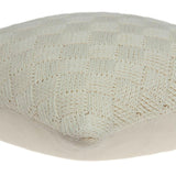 20" X 7" X 20" Transitional Beige Pillow Cover With Poly Insert - Homeroots - Flyclothing LLC