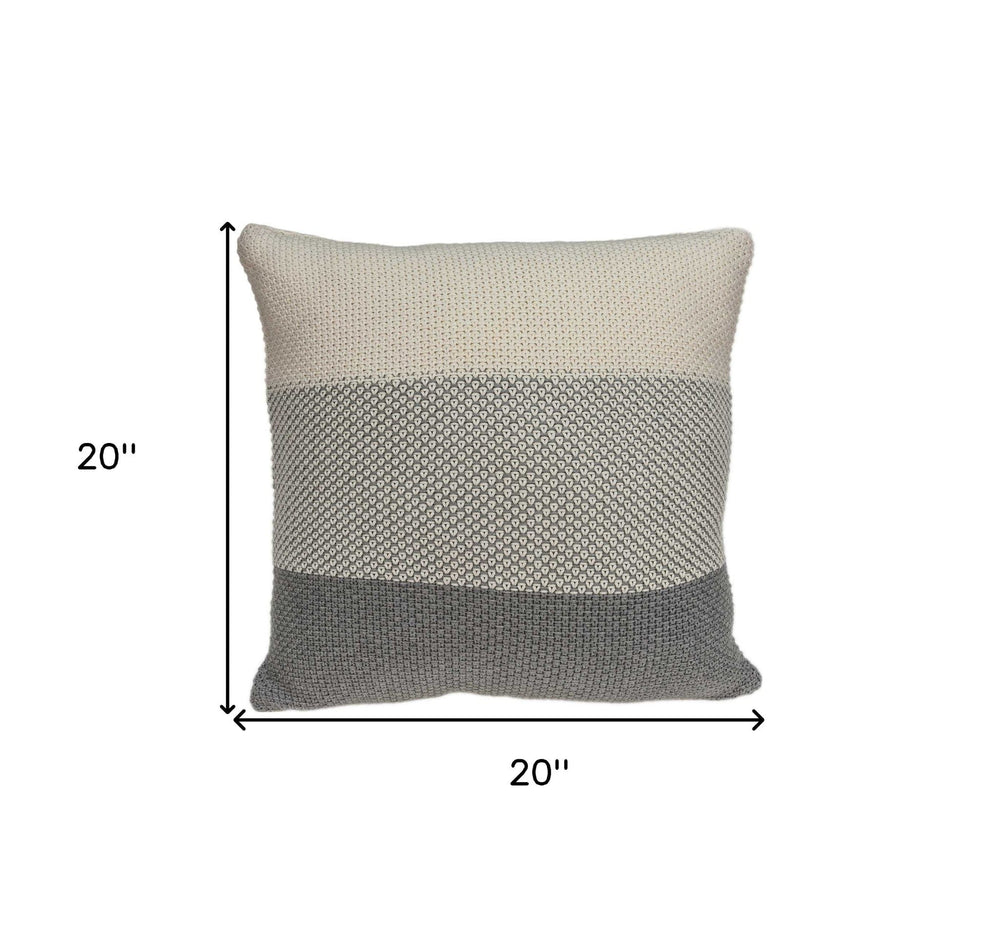 20" X 7" X 20" Transitional Tan Cotton Pillow Cover With Poly Insert - Homeroots - Flyclothing LLC