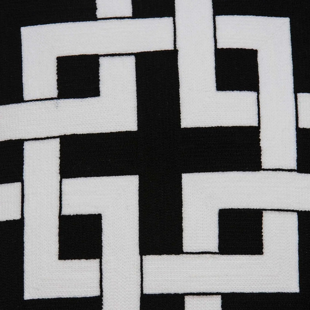 20" X 7" X 20" Transitional Black And White Pillow Cover With Poly Insert - Homeroots - Flyclothing LLC