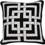 20" X 7" X 20" Transitional Black And White Pillow Cover With Poly Insert - Homeroots - Flyclothing LLC