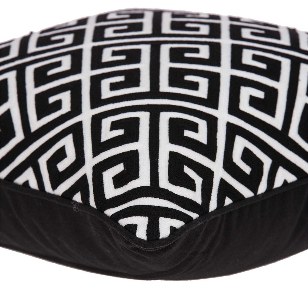 20" X 7" X 20" Cool Transitional Black And White Pillow Cover With Poly Insert - Homeroots - Flyclothing LLC