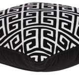 20" X 7" X 20" Cool Transitional Black And White Pillow Cover With Poly Insert - Homeroots - Flyclothing LLC