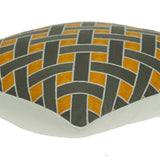 20" Gray and Orange Braided Cotton Throw Pillow - Homeroots - Flyclothing LLC