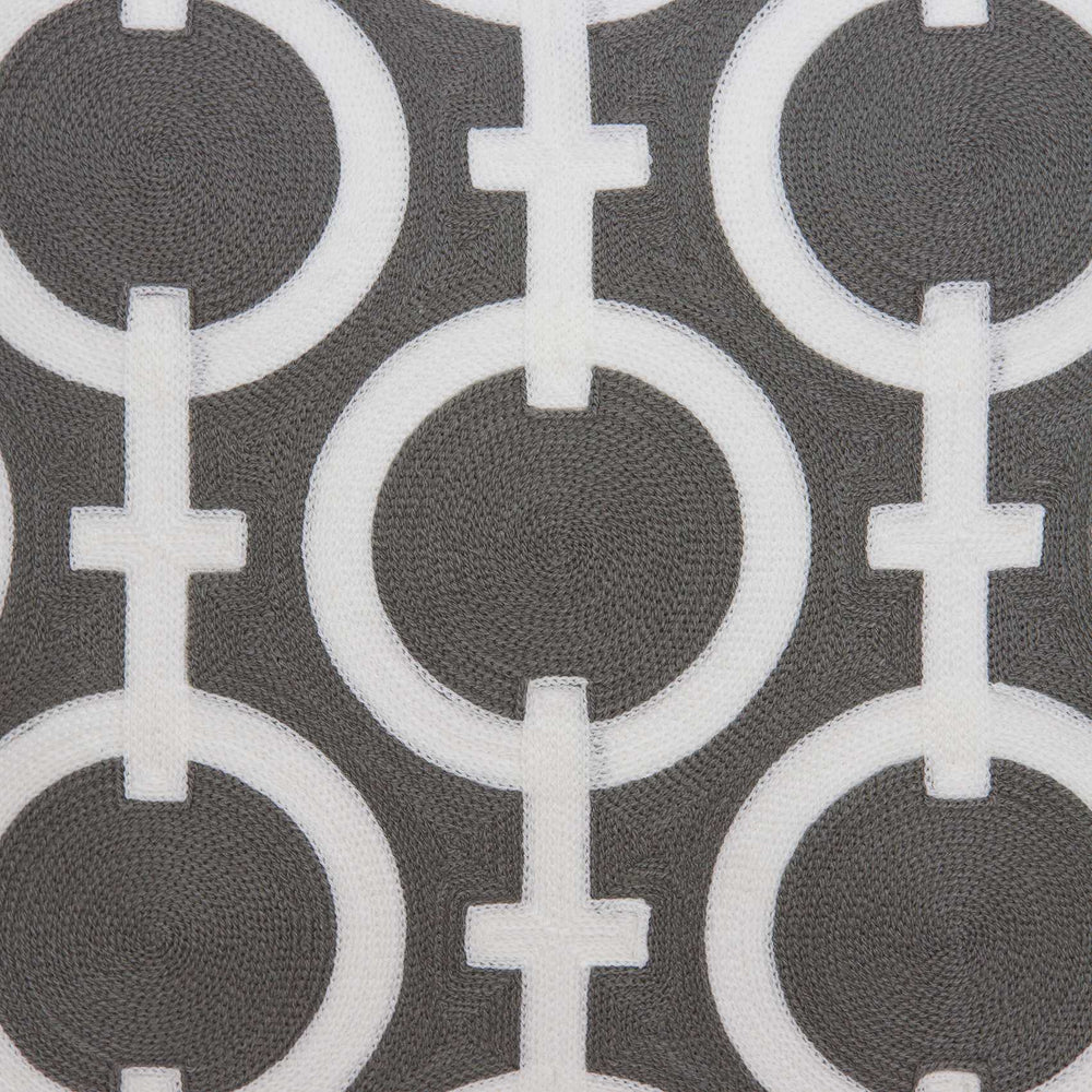 20" X 7" X 20" Transitional Gray And White Accent Pillow Cover With Poly Insert - Homeroots - Flyclothing LLC