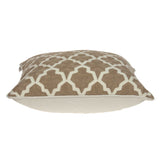 20" X 7" X 20" Transitional Beige And White Pillow Cover With Poly Insert - Homeroots - Flyclothing LLC