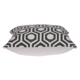 20" X 7" X 20" Cool Gray And White Pillow Cover With Poly Insert - Homeroots - Flyclothing LLC