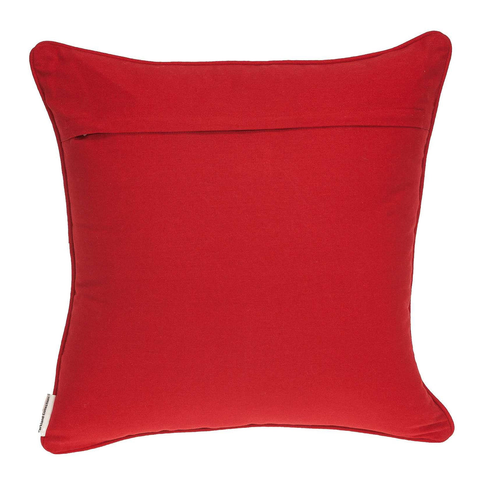 20" X 7" X 20" Transitional Red And White Cotton Pillow Cover With Poly Insert - Homeroots - Flyclothing LLC
