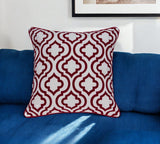 20" X 7" X 20" Transitional Red And White Accent Pillow Cover With Poly Insert - Homeroots - Flyclothing LLC