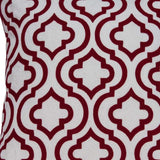 20" X 7" X 20" Transitional Red And White Accent Pillow Cover With Poly Insert - Homeroots - Flyclothing LLC