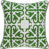 20" X 7" X 20" Traditional Green And White Accent Pillow Cover With Poly Insert - Homeroots - Flyclothing LLC