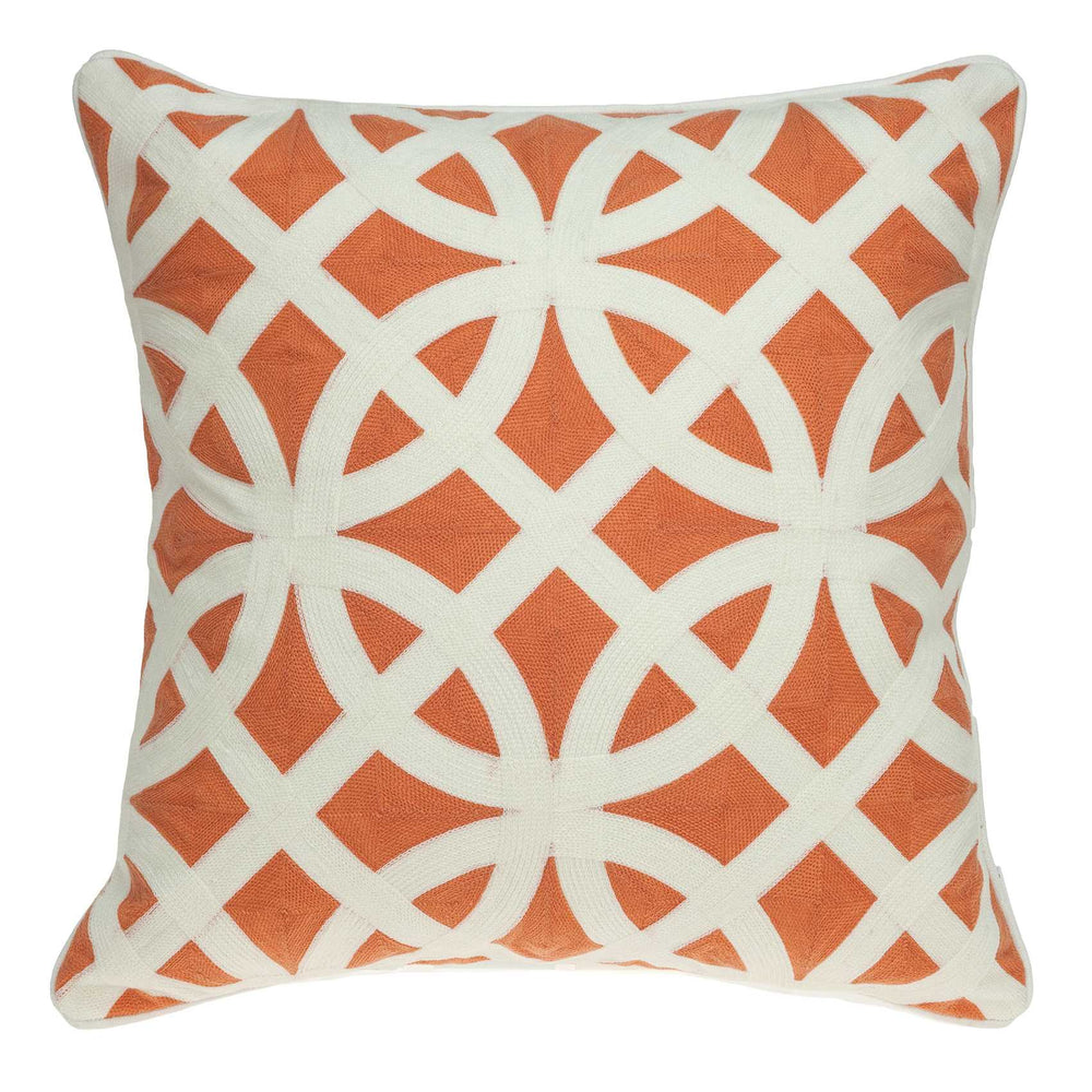 20" X 7" X 20" Transitional Orange Pillow Cover With Poly Insert - Homeroots - Flyclothing LLC