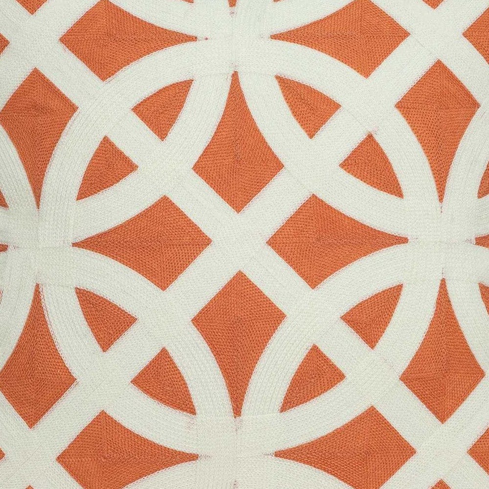 20" X 7" X 20" Transitional Orange Pillow Cover With Poly Insert - Homeroots - Flyclothing LLC