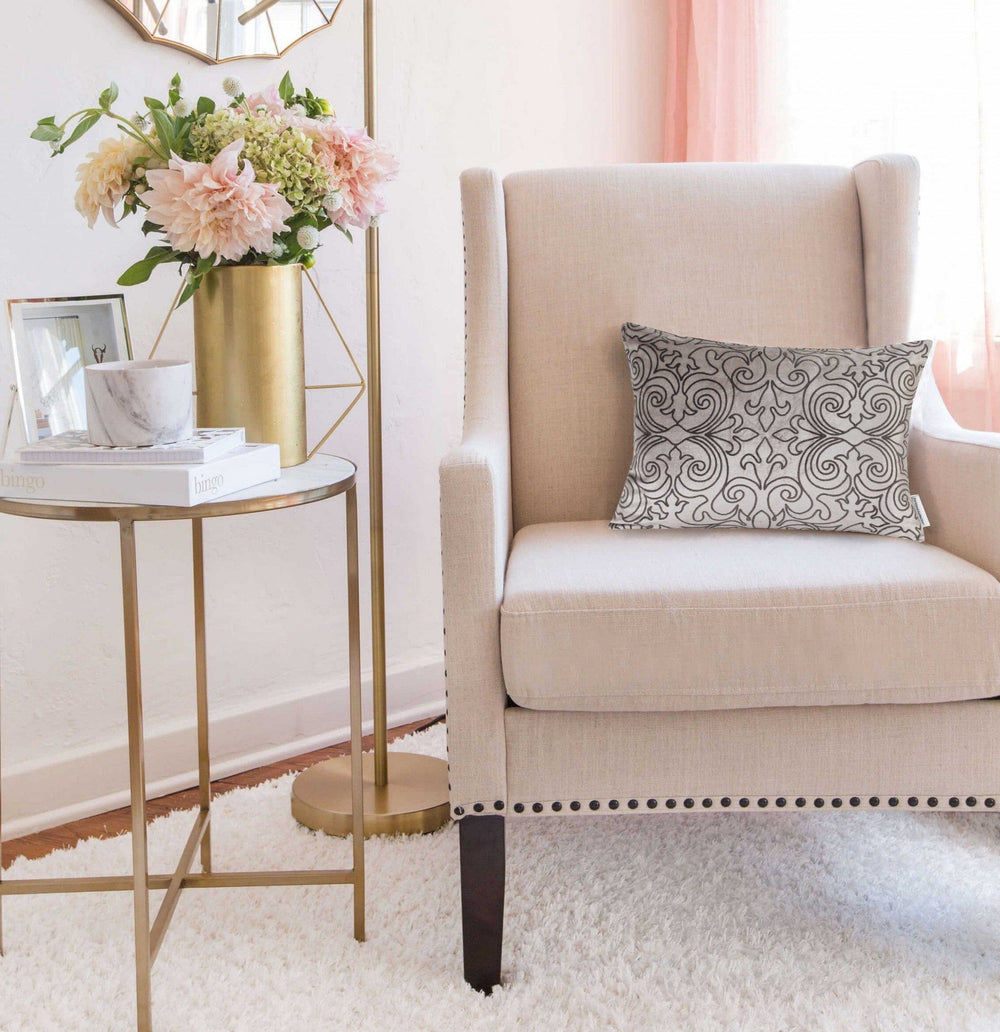 20" X 6" X 14" Transitional Champagne Pillow Cover With Poly Insert - Homeroots - Flyclothing LLC