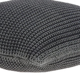 20" X 7" X 20" Transitional Charcoal Pillow Cover With Poly Insert - Homeroots - Flyclothing LLC