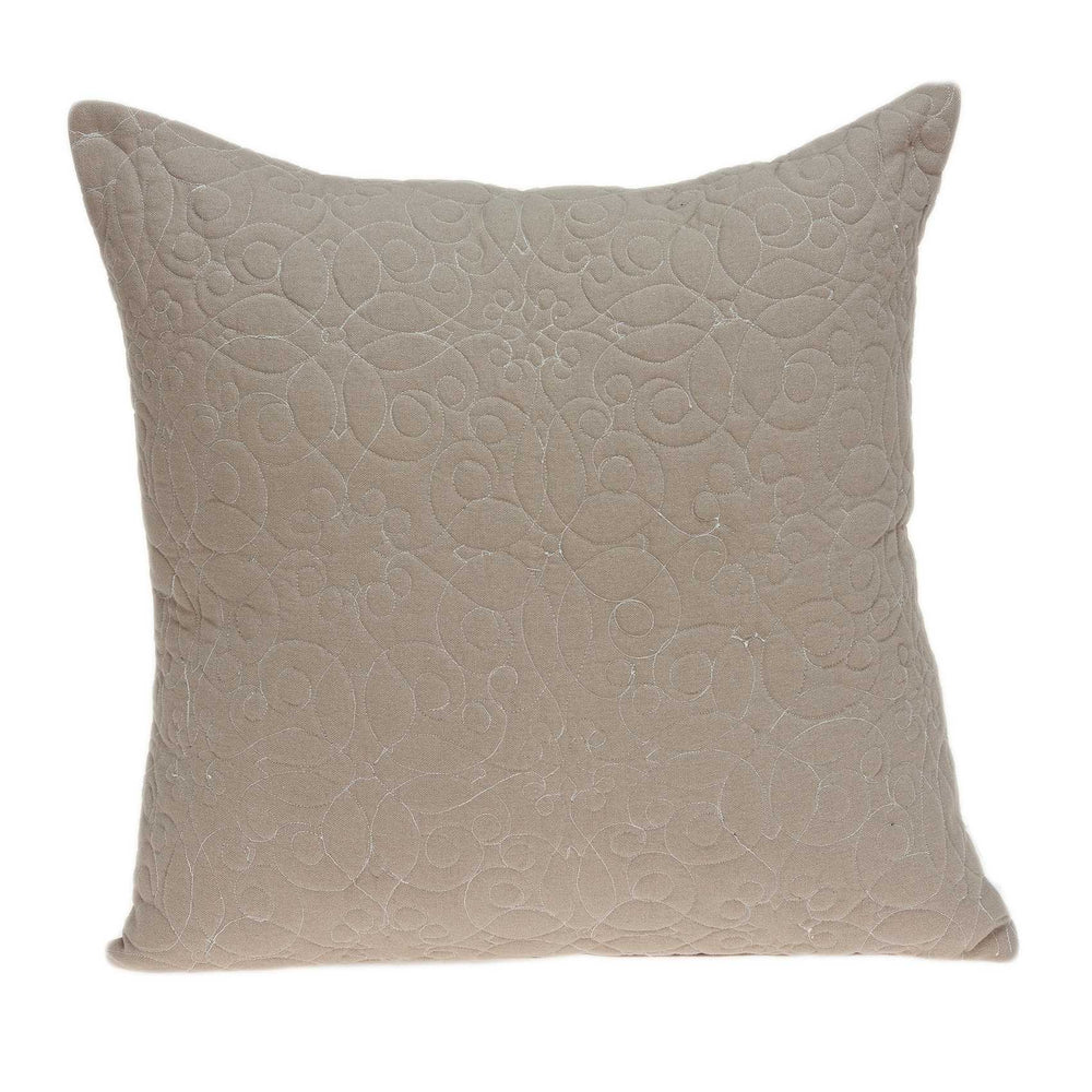 20" X 7" X 20" Elegant Transitional Tan Pillow Cover With Poly Insert - Homeroots - Flyclothing LLC