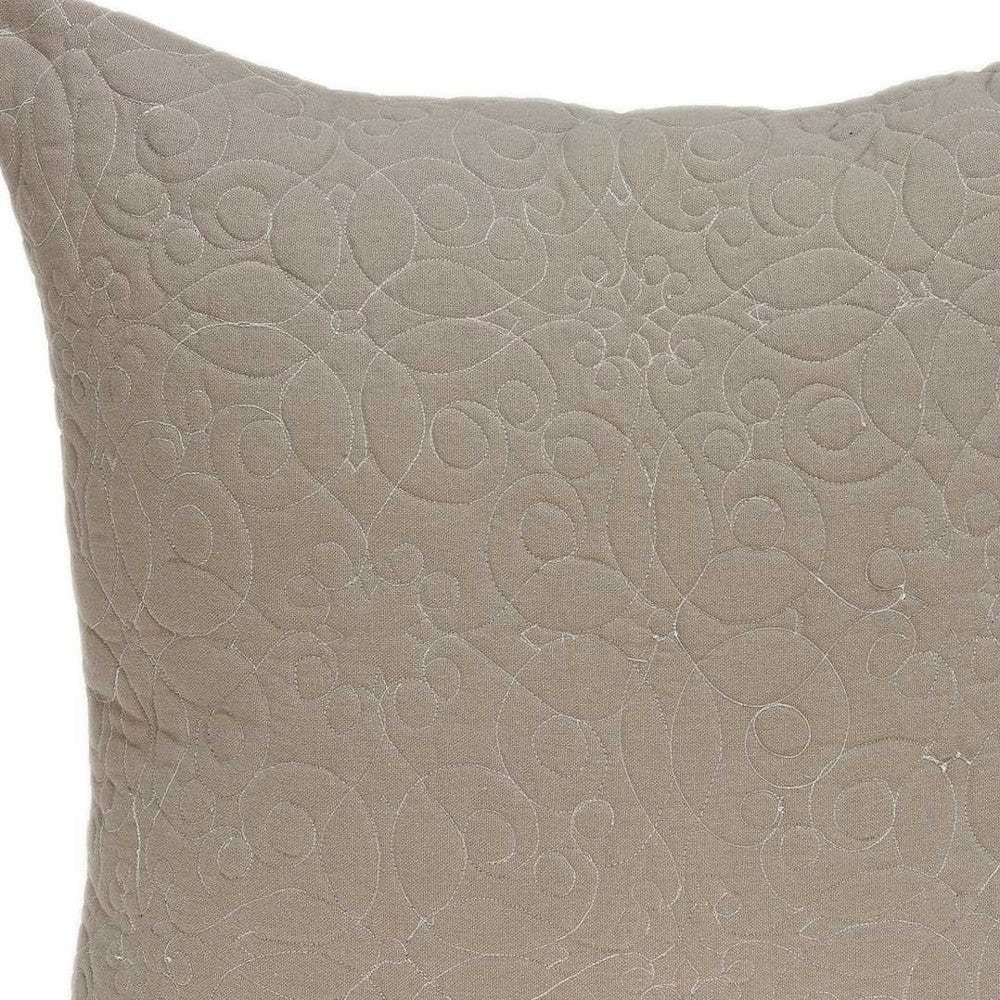 20" X 7" X 20" Elegant Transitional Tan Pillow Cover With Poly Insert - Homeroots - Flyclothing LLC