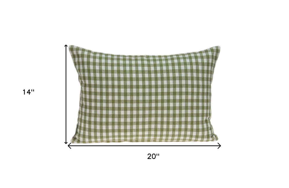 20" X 6" X 14" Tropical Green Pillow Cover With Poly Insert - Homeroots - Flyclothing LLC