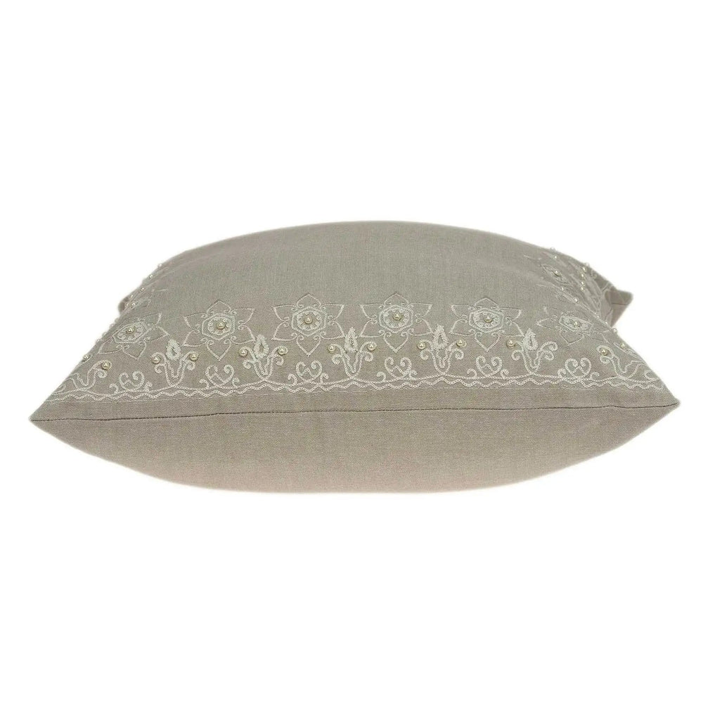 20" X 7" X 20" Decorative Transitional Beige Pillow Cover With Poly Insert - Homeroots - Flyclothing LLC