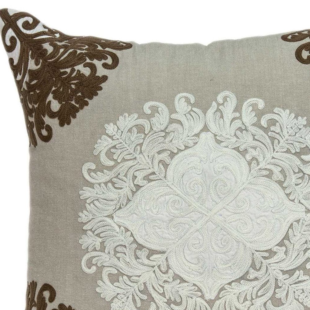 20" X 7" X 20" Traditional Beige Pillow Cover With Poly Insert - Homeroots - Flyclothing LLC